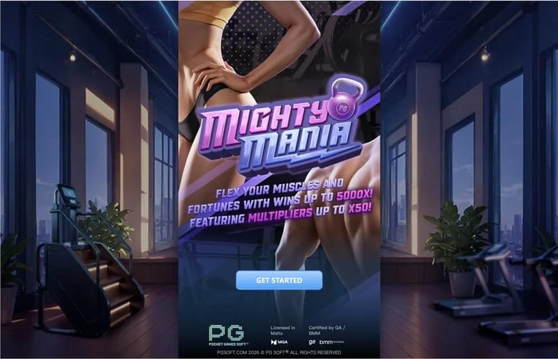 Mighty Mania - เมนูหลักและหน้าจอการเลือกเดิมพัน